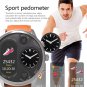Sport Smart Watch Stainless Steel Fitness Activity Tracker IP68 Waterproof Smartwatch Black