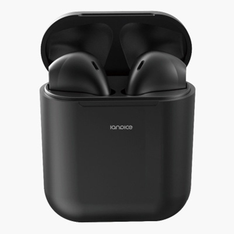 i12 TWS Bluetooth 5.0 Headset Wireless Headphone Earbuds Earphones for Phone Black