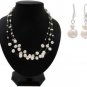 Cormia's Floating Freshwater Pearl Necklace & Earring Set - 18 inches
