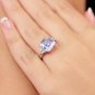 Martha&Acirc;&acute;s Engagement Ring - 3 Stone Asscher Cut CZ: Final Sale - Size 9