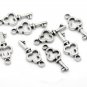 Lot of 8 Antique Silver Key Charms Pendants 22x9mm(7/8"x3/8")