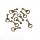 Lot of 10 Antique Bronze Key Charms Pendants 22x10mm