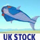 UK STOCK - OCEAN WORLD 3D BIG WHALE / DOLPHIN FRAMELESS PARAFOIL KITE FLYING TOY OUTDOOR