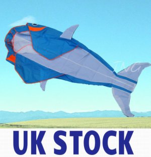 UK STOCK - OCEAN WORLD 3D BIG WHALE / DOLPHIN FRAMELESS PARAFOIL KITE FLYING TOY OUTDOOR