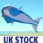 UK STOCK - OCEAN WORLD 3D BIG WHALE / DOLPHIN FRAMELESS PARAFOIL KITE FLYING TOY OUTDOOR