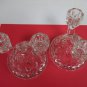 Glass Twin Candle Stick Holders