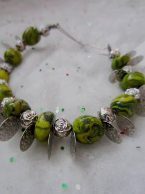 Bracelet With Silver Plated Small ''Coins''