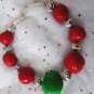 Bracelet ''Green,Red and White''