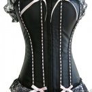 Black Elegant Corset with Pink lines