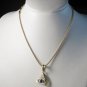 pyramid evil eye pendant w/chain 18k plated
