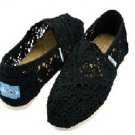 Black Lace slip on shoes sz 4.5 to 9.5