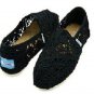 Black Lace slip on shoes sz 4.5 to 9.5