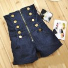 High waist double-breasted shorts xs/s/m