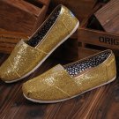 Gold glitter slip ons, size 6 to 10