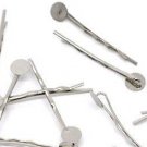 silvertone bobby pin with pad- 100 pieces