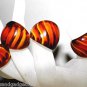 BEAUTIFUL SOLID COLORS & WHITE SWIRL/RIBBON DESIGN GLASS RINGS - 6 COLOR CHOICES