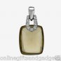Stylish Brand New Pendant With 4.35ctw Precious Stones Diamonds and Quartz