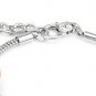 Brand New Bracelet With Genuine Crystals - ORANGE AND SILVER