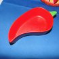 CHILI PEPPER THEMED CAST IRON TRIVET & CERAMIC CHILI PEPPER SHAPE BOWL SET
