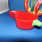 CHILI PEPPER THEMED CAST IRON TRIVET & CERAMIC CHILI PEPPER SHAPE BOWL SET