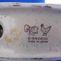 1979  "COUNTRY ROAD" STONEWARE ROOSTER/HEN NAPKIN HOLDER & SALT AND PEPPER SET