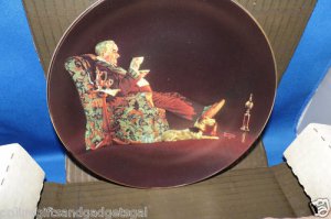 THE BRADFORD EXCHANGE  1989 "EVENING'S REPOSE"  BY NORMAN ROCKWELL WITH BOX