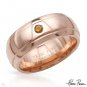 HENRI PUREC  Brand New Band Ring With GenuineSapphire Crafted in Titanium