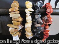LOT OF 4 SEMI-PRECIOUS GEMSTONE STRETCH BRACELETS - NEW
