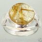size 7 ELITE GOLDEN TOURMALINTED QUARTZ 925 STERLING SILVER ARTISAN RING