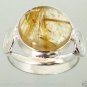 size 7 ELITE GOLDEN TOURMALINTED QUARTZ 925 STERLING SILVER ARTISAN RING