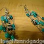 MIXED TURQUOISE PIERCED EARRINGS BY COLOR CRAZE