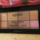 NYX Blush Palette ~ SWEET CHEEKS ~  8 x .12 oz / 3.5 g Full Size 5 Matte 3 Shimmer Shades