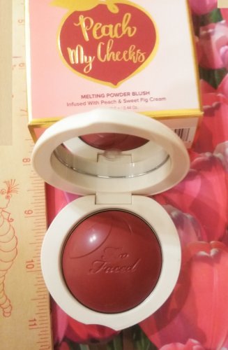 Too Faced Peach My Cheeks Melting Powder Blush ~ PEACH BERRY ~ .44 oz / 12.5 g Full Size