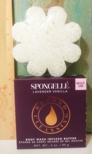 Spongelle Body Wash Infused Buffer ~ LAVENDER VANILLA ~ 3 oz / 85 g