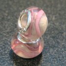 Murano Glass Bead 925 Silver fits Pandora & Troll S200 Pink