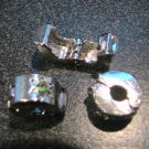 GREEN Rhinestone Silver Stopper fits Pandora & Troll T100