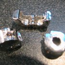 ORANGE Rhinestone Silver Stopper fits Pandora & Troll T103