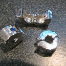 ROYAL BLUE Rhinestone Silver Stopper fits Pandora & Troll T104