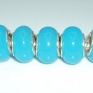 Murano Glass Bead 925 Silver fits Pandora & Troll S233 Arctic Turquoise Solid