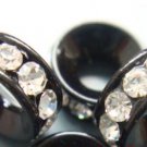ELEGANT Black w/ Diamond Rhinestone Spacer fits Pandora & Troll P306