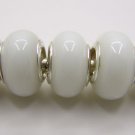 Murano Glass Bead 925 Silver fits Pandora & Troll S295 White Solid
