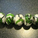 Fimo Bead fits Pandora & Troll S309 Green Foliage