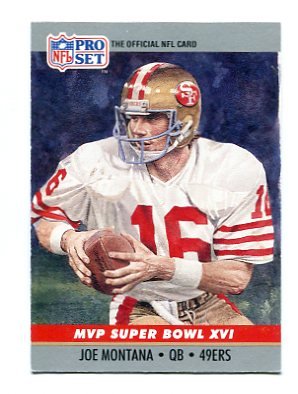 JOE MONTANA 1990 Pro Set Super Bowl XVI MVP #16 SF 49ers Notre Dame QB