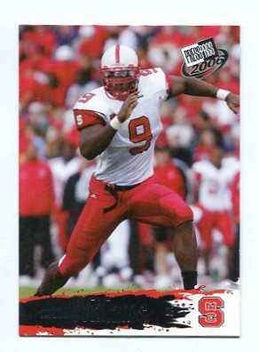 Mario Williams of North Carolina State holds up a Houston Texans