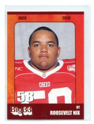 ROOSEVELT NIX 2010 Big 33 Ohio High School card KENT STATE Steelers FB