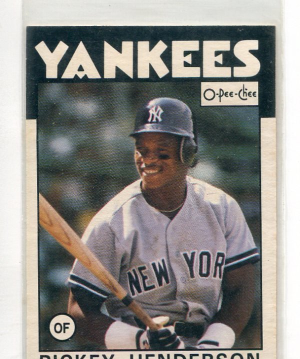 1986 Topps #500 Rickey Henderson New York Yankees