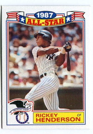1988 Topps RICKEY HENDERSON Baseball Card #60 New York Yankees