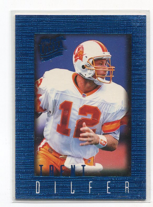 TRENT DILFER 1997 Fleer Ultra Sensations BLUE SP #97 Buccaneers FRESNO  STATE QB