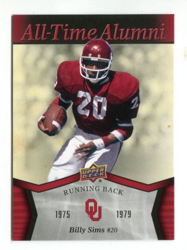 BILLY SIMS 2011 UD College Football Legends All-Time Alumni INSERT Oklahoma  Sooners DETROIT LIONS