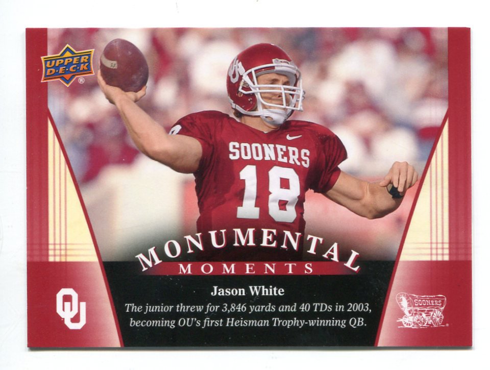 JASON WHITE 2011 UD College Football Legends Monumental Moments 92